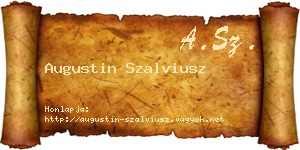 Augustin Szalviusz névjegykártya